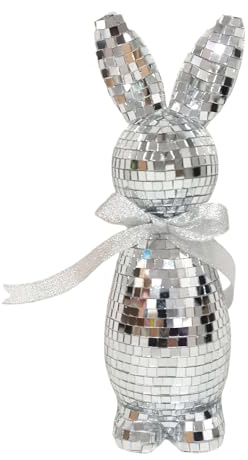 Discokula i form av en kanin - Reflekterande påskhare figurin | Samlarobjekt kanin dekoration - för Höstlov Vår Vardagsrummet Sovrummet Hallen Spiselkransen Kontoret
