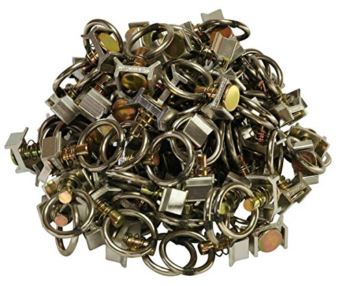 kuriershop 50 x Endbeschlag mit Ring f. Airlineschiene, LC 900 daN, Stahl, Aluminium Retainer, Bruchkraft 1800 daN