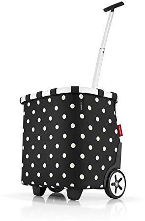 reisenthel carrycruiser in Mixed Dots – Tragbarer Einkaufstrolley mit stabilem Aluminiumrahmen, Schultergurt und herausnehmbarer Netz-Innentasche – Aus wasserabweisendem Material