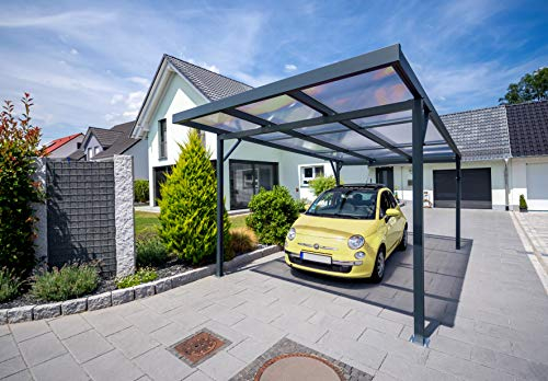 Gutta Carport Premium | 3094 x 5620 mm | Anthrazit (Polycarbonat bronce)
