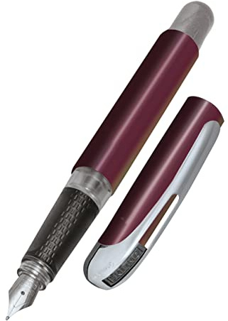 Online Füller College Secrets, Tinten-Füller für Rechtshänder, ergonomisches Griffstück, hochwertige Iridium-Feder medium, Standard-Tintenpatronen, inkl. Kombipatrone blau, Allergiker geeignet