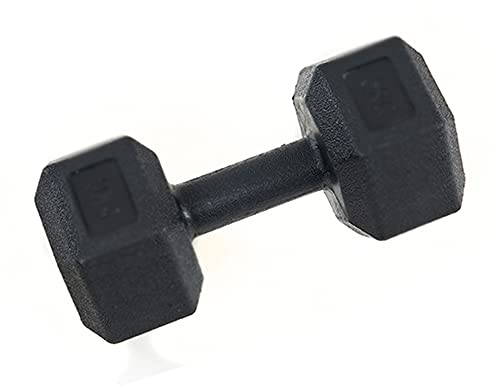 GEREP Hex Hanteln Kurzhanteln mit Ergonomisch Gebogener Rutschfeste Hantelstange Gewichtheben für Trainingsgeräte/Schwarz / 1×7.5kg