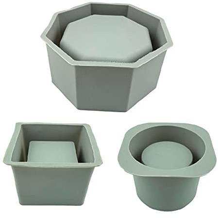 Oyrcvweuy Grand moule en silicone pour pot de fleurs, plantes grasses, béton, vase, plâtre, ciment, argile, bougeoir, résine, silicone pour la fabrication de bijoux