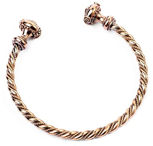 Windalf Frauen Armreif NARISCA Ø 5.6 cm Armschmuck Keltisch Vintage Handarbeit Bronze