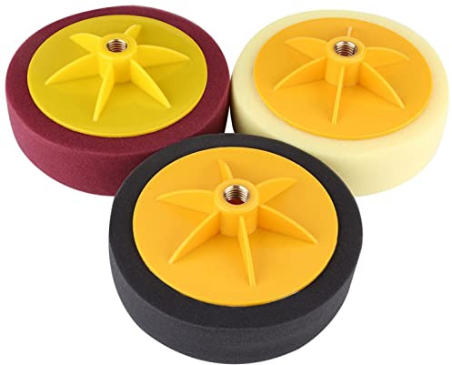 3 pcs 15 cm Éponge Roue Polissage Cirage Pad Kit Outil pour Polisseuse De Voiture(Multicolore)