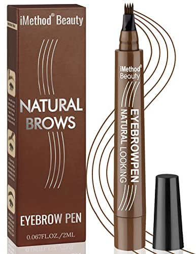 iMethod Augenbrauenstift - Upgrade Augenbrauen TattooPen Augenbrauen Make-up Langlebig Wasserdicht und Wischfest Braun | Brow Pencil Long Lasting, Waterproof Smudge-proof, 2ML Non-Dry Formula, Easy to Use For Men & Women