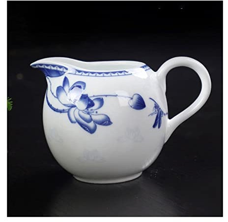 TOMYEUS Saucière Porcelaine Bleue et Blanche Café de Lait de Lait Chinois Kung Fu Tea Set Accessoires Pichet 170ml 220ml Petit Pot Teaware Sauce Vinaigrette (Color : E)