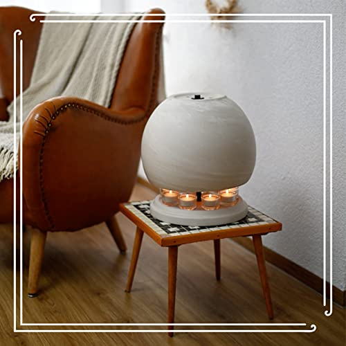 NTRY Home® CandleStove Teelichtofen - Stil Moon XXL Ø34 cm - Doppelwandig - 3Top Heater - Teelichtheizung - Teelichtwärmer - Tischofen - Tischheizung - Tischwärmer