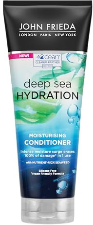 John Frieda Deep Sea Hydration Conditioner Feuchtigkeitsspendender Conditioner für trockenes, geschädigtes Haar, 250 ml