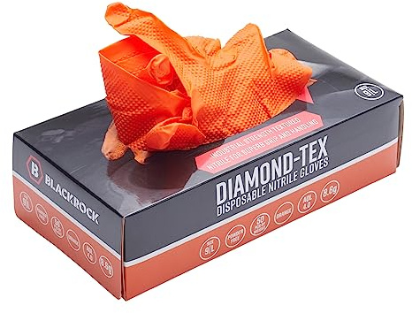 Blackrock Mechanics Diamond-Textured Disposable Gloves, 50 Box