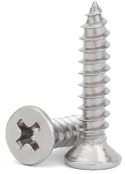 DUBMAG Blechschrauben, Schraubenbolzen, Senkkopf-Blechschrauben aus Edelstahl 304, Flachkopf-Kreuzschlitzschrauben, Standard-Kreuzschlitz, M1, 100 Stück, M1*3 * 100 Stück (Color : M1*3 * 100pcs)