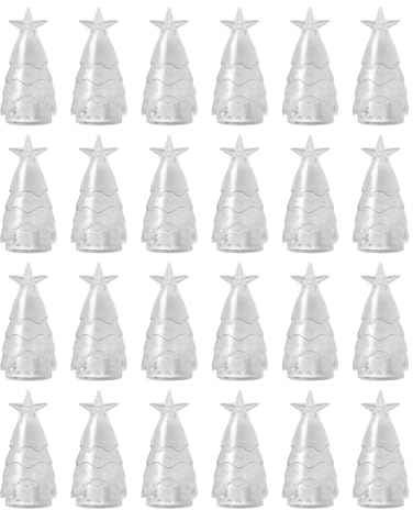 Colcolo 24 x LED-Weihnachtsbaumkerzen, Tischdekoration, dekoratives Nachtlicht, Tischdekoration für Schlafzimmer, Zimmer, Innenbereich, Festival, Klares warmes Licht