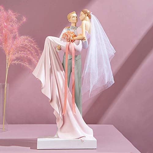 Liebespaar-Statue, kreatives Paar, Dekoration, Skulpturen, Umarmungspaar, Figur für Freundinnen, Hochzeit, B, 15 x 8 x 34 cm