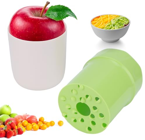 SUNJULY Rallador de Frutas Rallador de Manzana Rallador Manual Picador Giratorio Manual, Picador de Verduras Multifuncional Herramienta de Cocina para Pera Patata Queso Limón Zanahoria Rallador