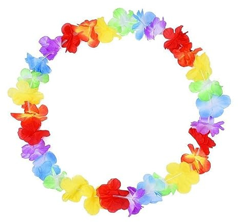 Ciieeo Blumenkette Leicht Leis 10 aus Polyester Bunte Hawaiianische Bequem Tragbar für Sommerurlaub und Hawaiianische Luau Girlande für Beach Gathering