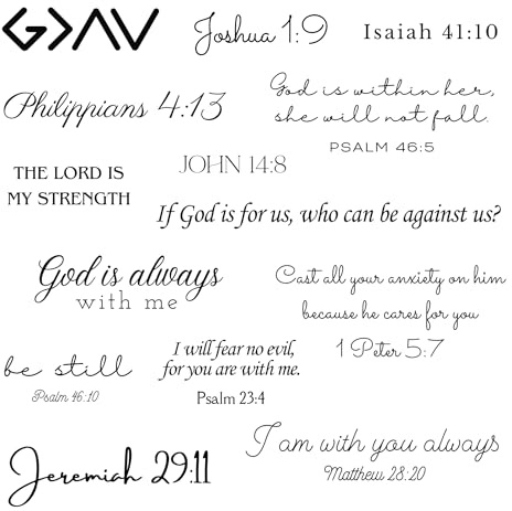 One Grace Strength in God Christian Temporary Tattoos - Inspirational Scriptures Selections - Christian Motivational Bible Verse Words and Cross Tattoos