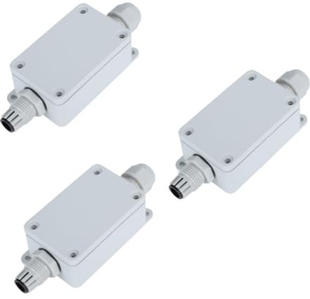 WATIIFUFU 3pezzi Scatola Di Giunzione Per Cavi Elettrici Protezione Stagna Per Esterni Adatta Prese Prolunghe e Timer Resistente Agli Spruzzi e Facile Da Installare