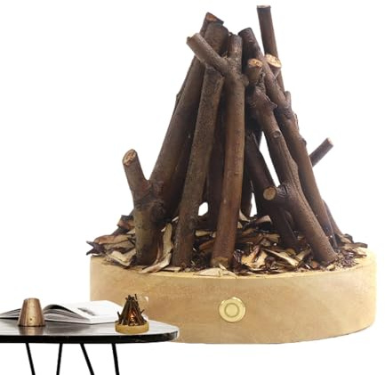 Lámpara de fuego, troncos de chimenea LED | Lámpara de fuego recargable por USB 3 modos ajustables | Lámpara LED de leña de calefacción, chimenea falsa eléctrica, luz nocturna para navidad