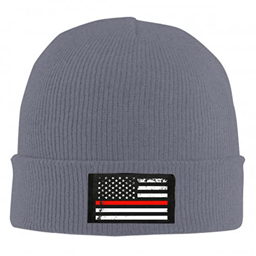 Beanie, Distressed Feuerwehr Flagge Carbon Winter Hüte Warme Winter Thermomützen Unisex Laufmützen Für Skifahren Sports Damen