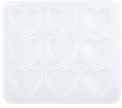 Tabanzhe Love Heart Resin Mould-9 Cavity Silicone Heart Pendant Molds DIY Art Casting Mold Handmade Gift Making Tools for Resin Casting DIY Craft Jewelry Soap Decoration