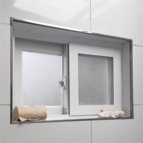 MNIHSFRTY Ersatzkellerfenster, Aluminium-Schuppenfenster, zu öffnende Kellerfenster, Schuppenfenster in anpassbarer Größe, Schiebefenster für Badezimmer-Außendusche (40 x 20 Zoll/100 x 50 cm