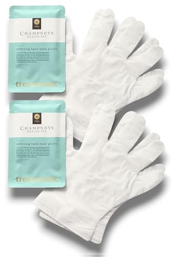 2x Champney | Hand Softening Hand Mask Gloves | Fragranced with Oils of Patchouli, Chamomile & Lemongrass | Offers Convenient But Effective Way to Leave Your Hands Feeling Soft & Smooth | 12mL(A Pair)