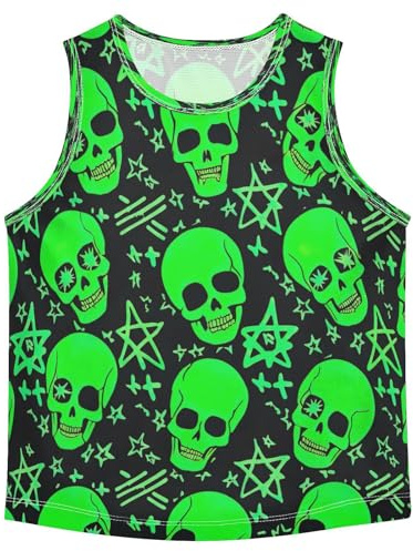 RPLIFE Jungen-Tank-Top, ärmellos, schnell trocknend, athletische Leistung, Tank-Unterhemden für Laufen, Fußball, Basketball, 3–15 Jahre