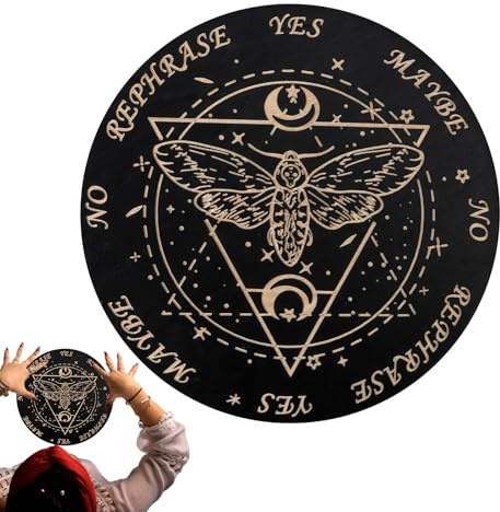 Tablero Espíritu Adivinación - Tablero De Madera Esotérico con Letras Y Puntero - Juego De Tabla Ouija Adivinación Cartomancia para Principiantes Y Amigos