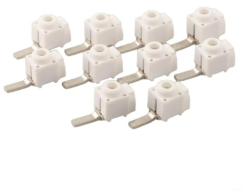 Oniissy 10 connettori a morsettiera da 25 mm2 per scatola di distribuzione di interruttori automatici sbarre, connettori per cavi elettrici 63A con guscio in plastica per organizzati e sicuri