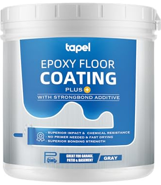 Tapel Epoxy Floor Coating with StrongBond Additive - Slate Grey, 1L