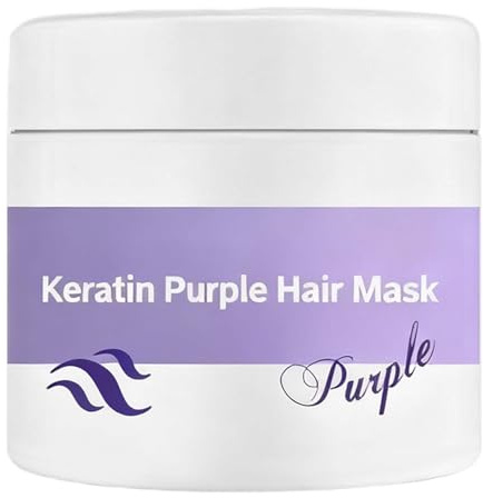 Purple Haarmaske, 100g Keratin Hair Maske, Keratin Haarkur Haar Maske, Für Trockene Haare Repariert Haarschäden Colour Treated Locks