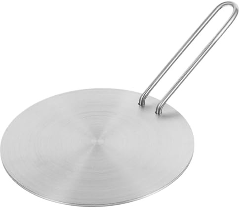 DOITOOL Disque à Induction en Acier Inoxydable Poignée Amovible, Plaque de Cuisson à Induction Pratique et Facile à Utiliser pour Cuisinière Électrique