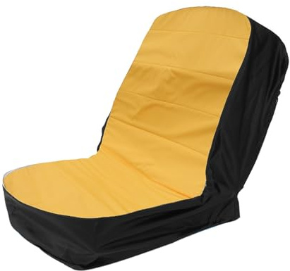 Coprisedile per tosaerba da equitazione - Protezione impermeabile per trattore, design grigio giallo antipolvere | Coprisedile per carrello elevatore per veicoli agricoli per attrezzature agricole da
