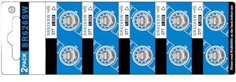 Wkldjf Piles bouton AG4 LR626 Sources d'énergie pour gadgets portables Appareils ménagers Construction sécurisée AG4 / LR626 / SR626 / 377 / 377A Pile bouton en métal
