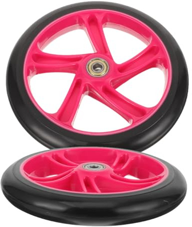 HAPINARY Ruedas de Repuesto para Patinete Eléctrico 175Mm 1 Par de Ruedas Elásticas de PU para Uso en Scooters Vehículos Eléctricos y Sillas