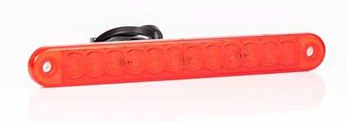 MelTruck LED dritte Bremsleuchte - 12V 24V - E9 - Zusatzbremslicht - für Anhänger LKW PKW - rot - 225 mm