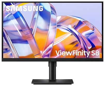 Samsung Viewfinity S80UH 32 4K 3840x2160 VA Monitor, HDR10, HDMI, Displayport, USB-C 90W, USB 3.2, Ethernet LAN, Height Adjust, Eye Saver Mode, LS32H800UAUXXU
