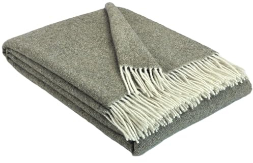 STTS International Kashmirfilt, ullfilt, 100 % merinoull - kashmir - mix 140 x 200 cm, mycket mjuk pläd, gosig filt, Faro