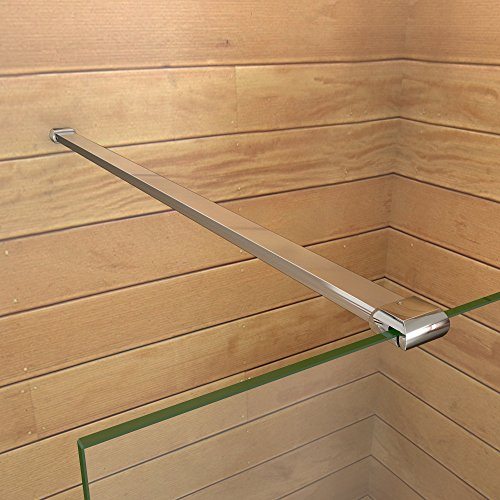 Barra Per Box Doccia Fissa Bagno In Alluminio 140cm Adatto Per Vetro 6-8mm | Barra Stabilizzatrice Tagliabile, Cromato Lucido