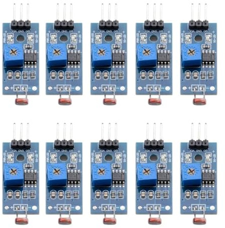 DollaTek 10Pcs Digital Light Intensity Sensor Module Photo Resistor Photoresistor Compatible with Arduino UNO