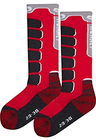 MONNET Chaussette enfant Snow Park (FR/ES, Numérique, 37, 38, Taille normale, Rouge)
