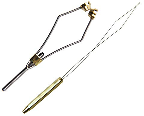 SHADDOCK Fliegenfischen Bindewerkzeug-Set inklusive Spulen-Finisher, Schere, Hackle, Haarstapler, Fliegenfischen, Bindewerkzeug-Set (2-teiliges Spuleneinfädler-Set)