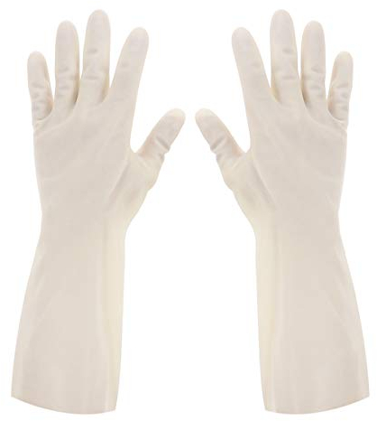 MILISTEN Paar Geschirrspülhandschuhe Haushaltshandschuhe Gummihandschuhe Geschirr Topf Küchenspülen Haushalt Geschirrspülen Auto Waschen Weiß Handschuhe Reinigungswerkzeug L