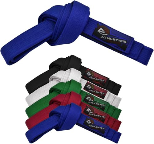 Athletics Gear AG kampsport, karatebält, 100 % bomull med flera sömnadsbälten för BJJ, Judo, Taekwondo och Karate (blå, 220 cm)