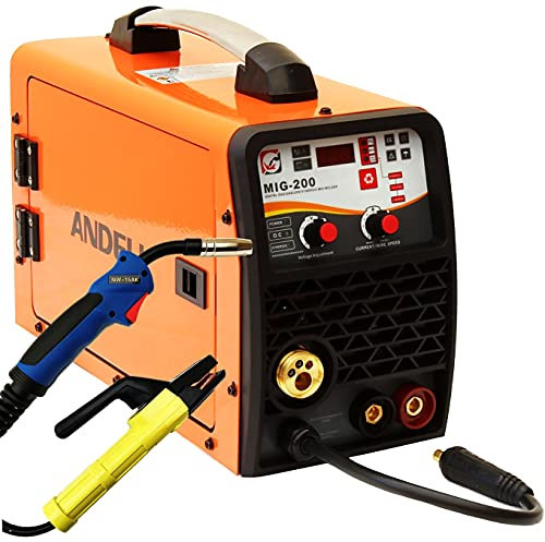 ANDELI 210amp MIG Welder Gas/Gasless Stick/MAA Lift-TIG DC Inverter Welding Machine 110V/240V Dual Input