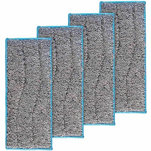 BlueStars 4 Packs Washable and Reusable Wet Mopping Pads - Compatible with Braava Jet m6 (6110) (6012) (6112) Ultimate Robot Mop