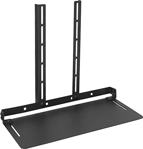 VIVO 13 inch Over Under VESA Monitor Shelf Mount, Holds Media Devices, Speakers, Routers, and More, Fits VESA 75mm, 100mm, 200mm, Black, MOUNT-SF01M