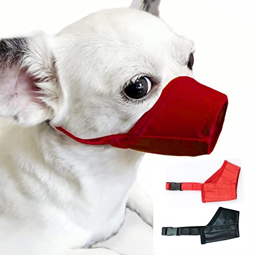 MoiiLavin Maulkorb für Hunde, Größe XS, weiches Air-Mesh für kleine Hunde mit langer Schnauze, schnelle Passform für die Fellpflege, verstellbar, verhindert Beißen, Bellen und Kauen, weicher Maulkorb