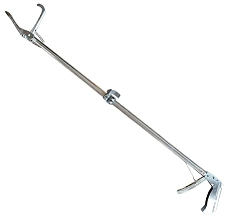 Yardwe Stainless Steel Snake Grabber Long Grilling Tongs Kitchen Cooking Tongs for Kitchen Use