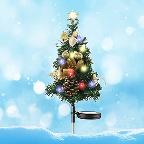 Weihnachtsbaum Beleuchtung Aussen Solar, Weihnachtsbeleuchtung Außen Solar Wetterfest, Weihnachtsdeko Aussen Solar Tannenbaum, Solarlampen Garten LED Weihnachten Deko Gartendeko Draußen mit Kugel (A)